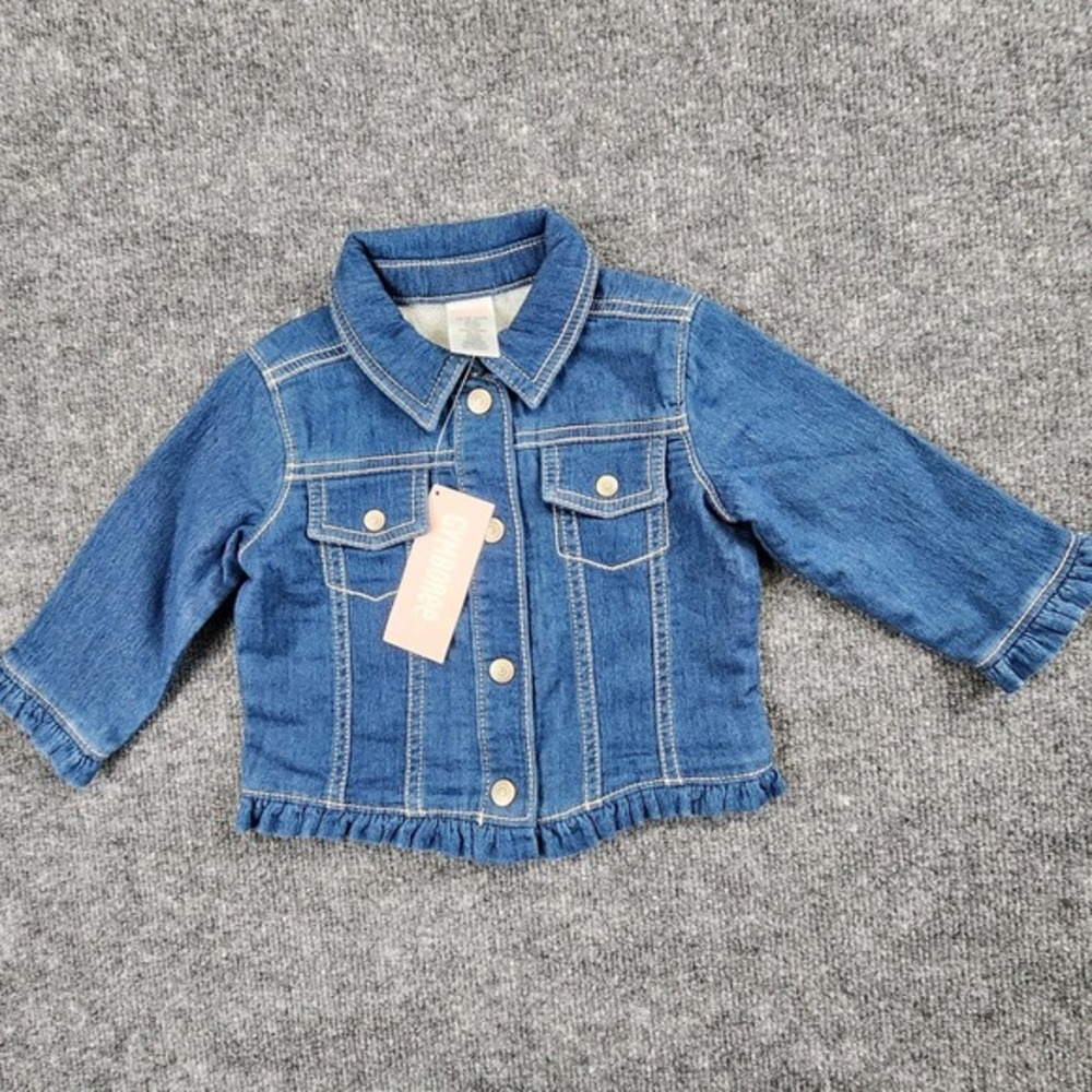 NWT Gymboree Dark wash‎ soft stretch denim jacket 12-18 mos